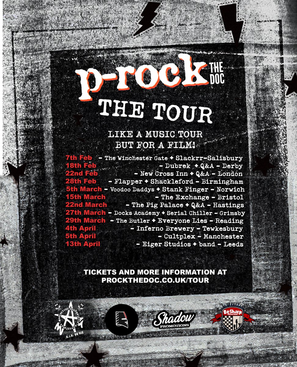 All the dates are out, get your tickets now! prockthedoc.co.uk/tour