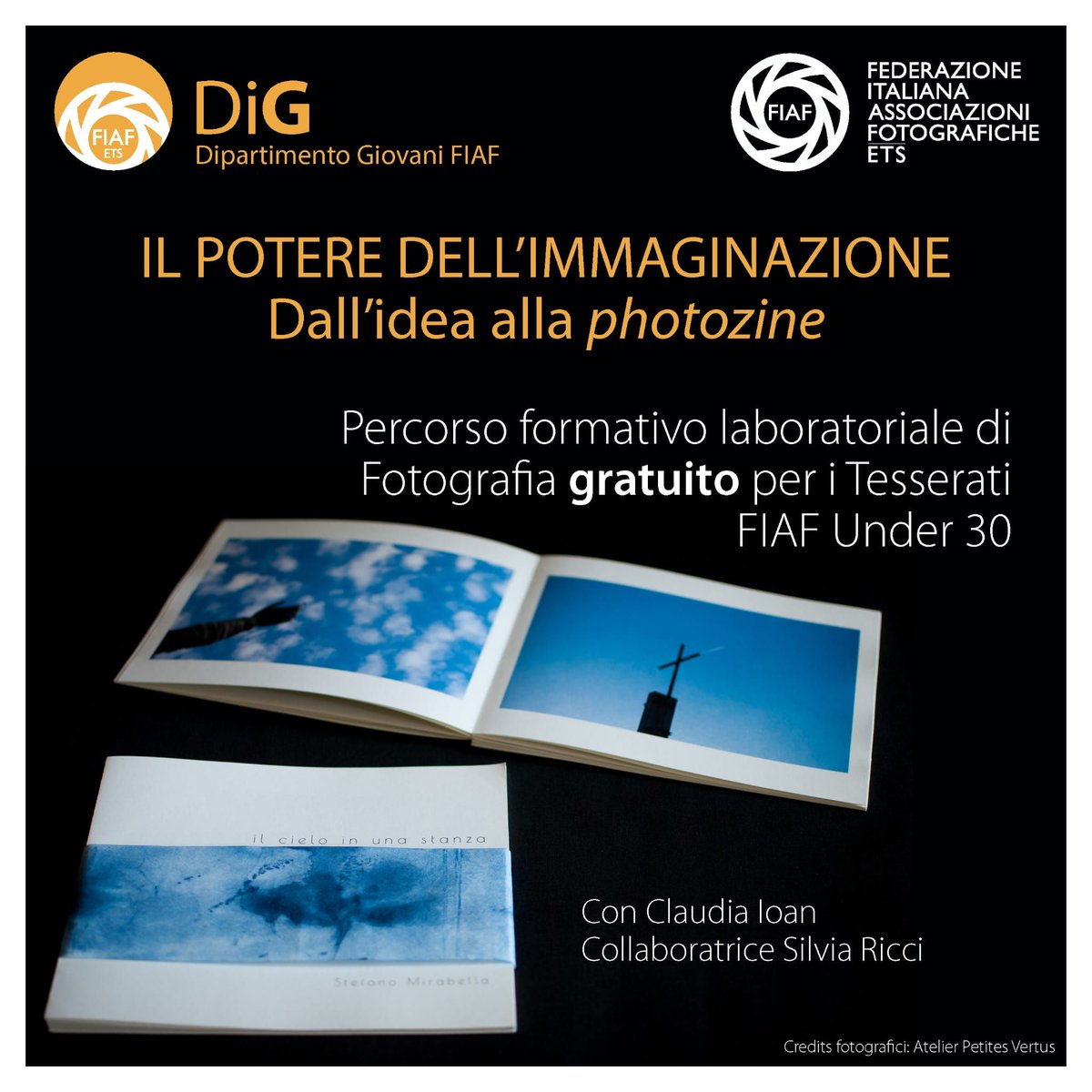 +++ FIAF presenta "Il potere dell’immaginazione-Dall’idea alla photozine", un nuovo laboratorio di fotografia gratuito online per tutti i soci under-30 finalizzato alla realizzazione di un progetto personale e al confezionamento di photozine individuali.