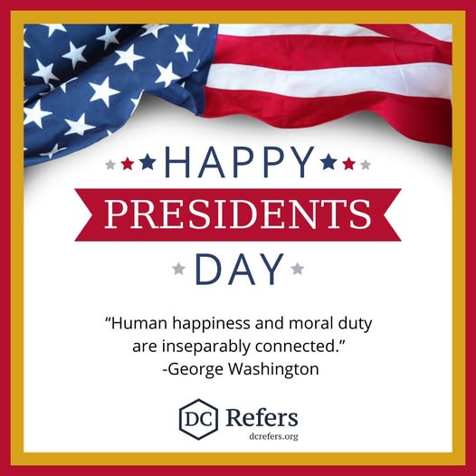 Access to justice helps build a happier &amp; more moral society. That’s why we connect individuals of modest means with affordable, qualified lawyers who can help. This Presidents' Day, let’s recommit to justice, fairness, &amp; supporting those in need.  dcrefers.org.