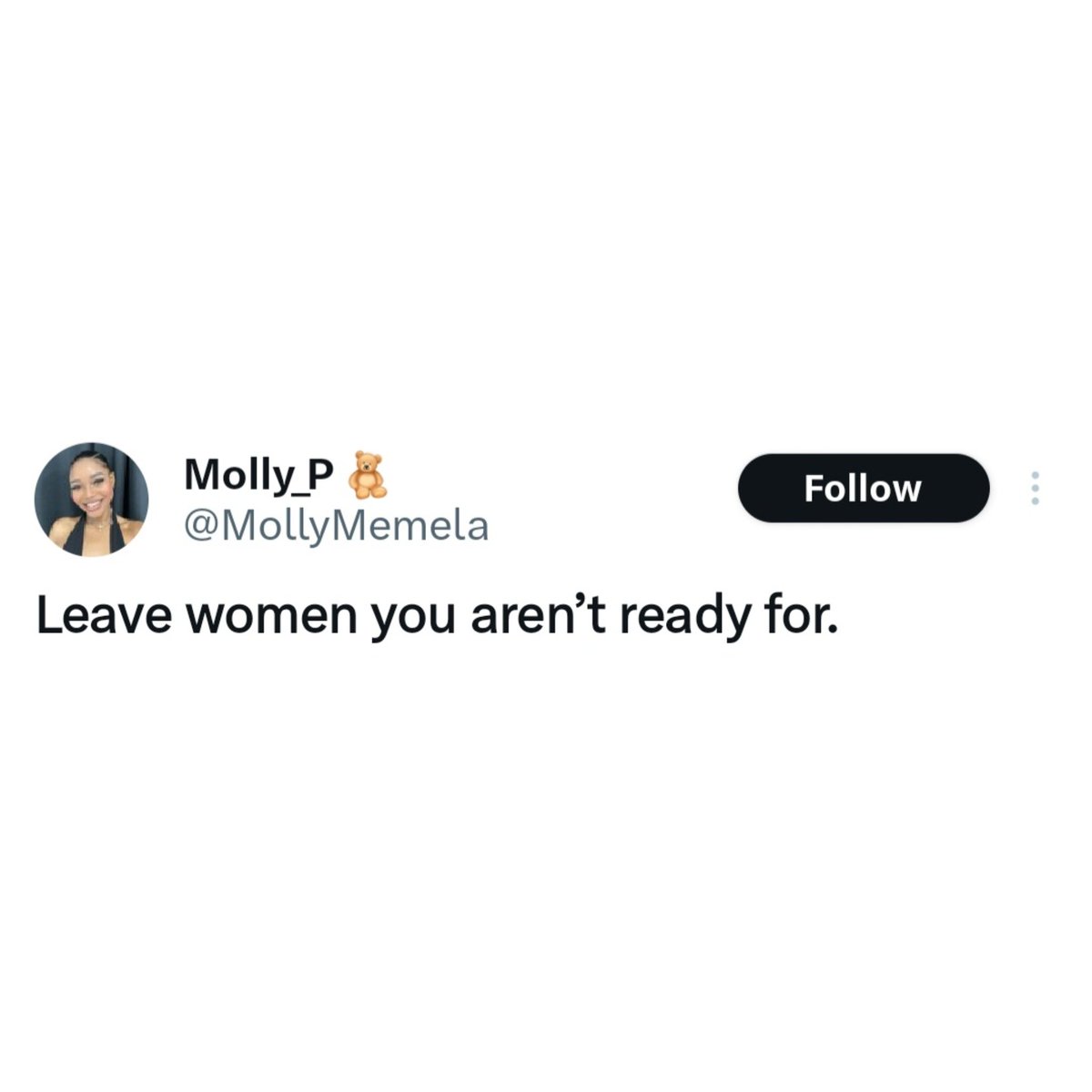 Shadaya_Knight's tweet photo. Men, leave any woman who isn't ready to accept your terms and conditions https://t.co/MdzQPjdugc