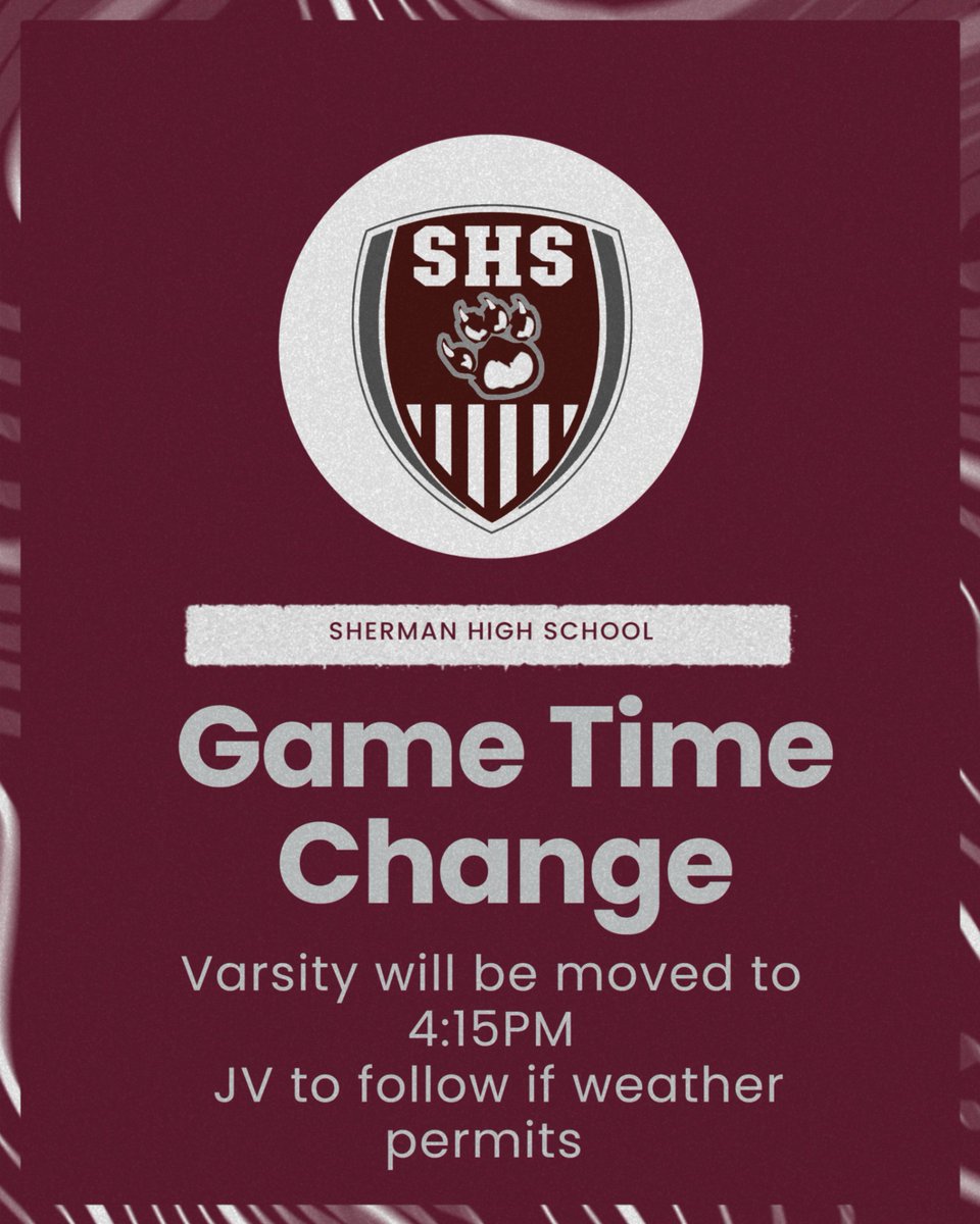 Tomorrow's game time has been adjusted due to incoming cold temps. 

Ticketing Info
my.hometownticketing.com/agency/1a11567…

MISD Stadium 
4201 S Hardin Blvd
McKinney, TX 75070
