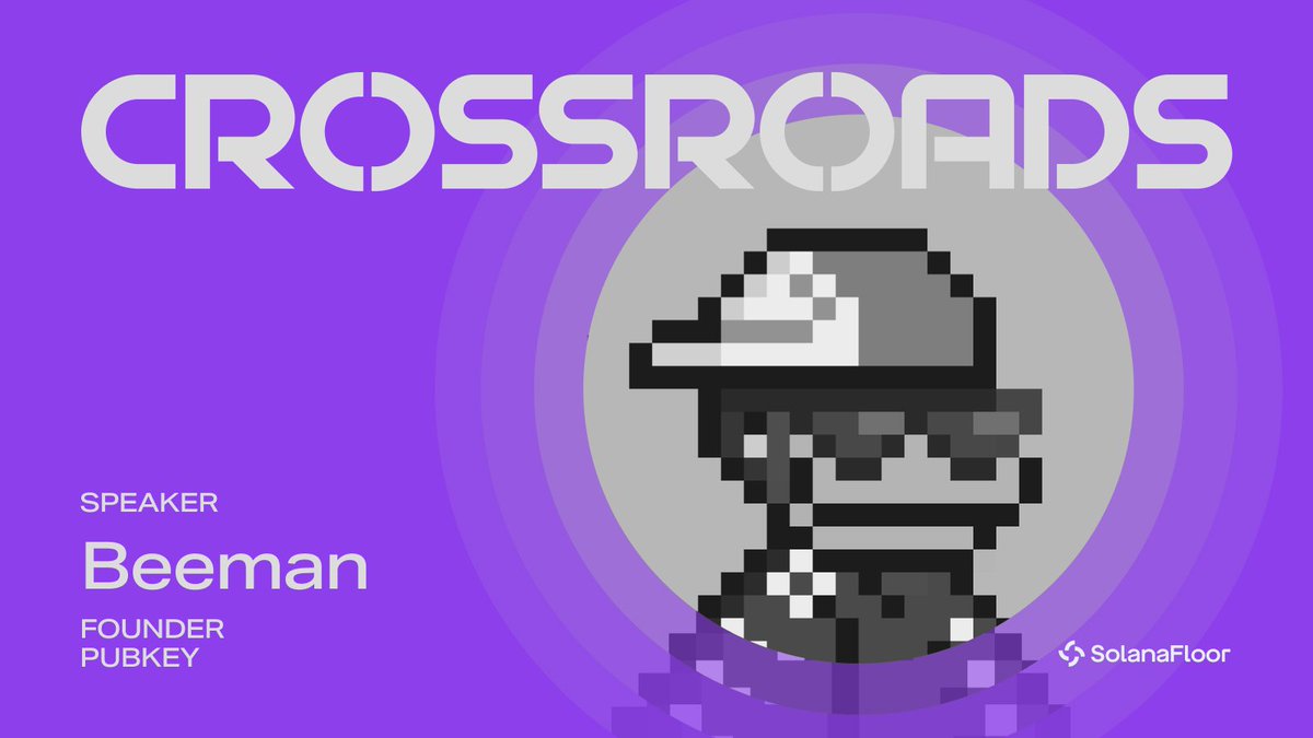 SolanaCrossroad's tweet image. 🚨 SPEAKER ANNOUNCEMENT!

We&apos;re thrilled to have @beeman_nl, Founder of @PubKeyApp, joining us in person in Istanbul for Crossroads &apos;25.

Get your tickets at SolanaCrossroads.com