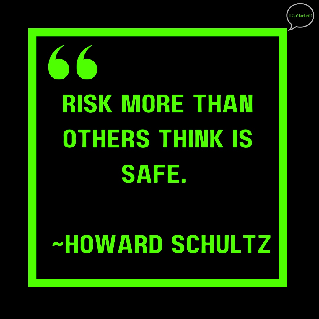 How comfortable are you with taking risks that others might consider too daring? 
. 
#motivation
#businessmindset
#gomarketumarketingagency