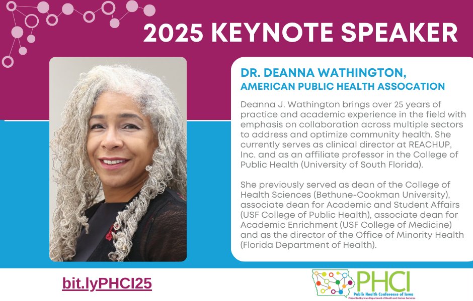 🔊 Introducing Dr. Deanna Wathington, our first Keynote Speaker for #PHCI25. Join us to hear from her at our Opening Keynote Session on Tuesday, April 1st! 

REGISTER TODAY!bit.ly/PHCI25

Learn more about Dr. Wathington: ow.ly/chT050UXTzm