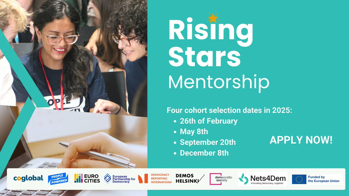 With Rising Stars, we are offering expert 1-on-1 mentoring for government officials, staff, and advocates! 🤝

Get practical guidance to design, initiate, or improve your programs. Apply by Feb 26: bit.ly/4ePyPTm
