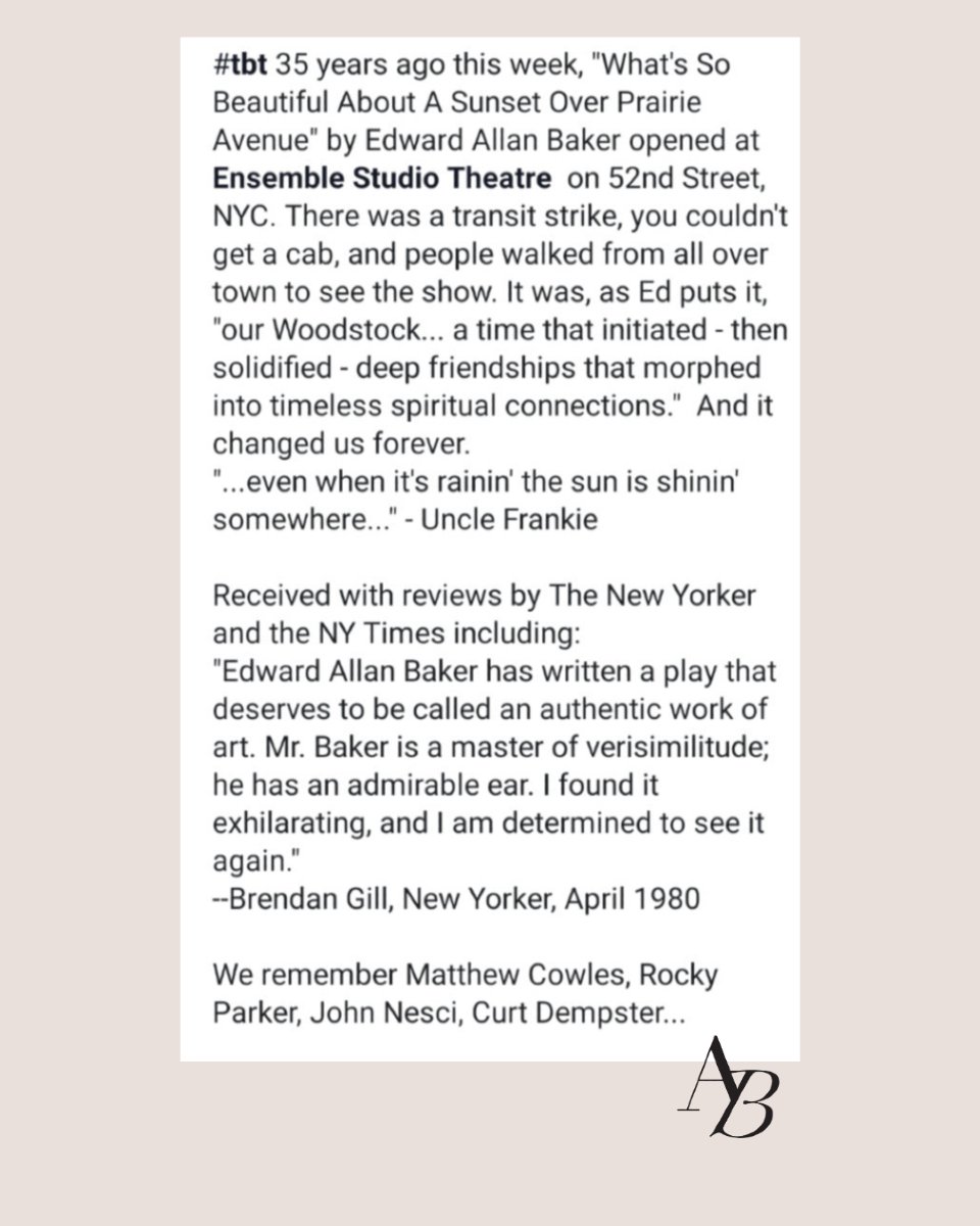 AnneBedian's tweet image. ✨Ron Stetson and Edward Allan Baker : The Teacher And The Playwright Who Made Me Soar✨
New York, circa 2004
📖 👉 s.mtrbio.com/pywjnpabfl
#annebedian #blog #meisnertechnique #edwardallanbaker #newyork #actingjourney
