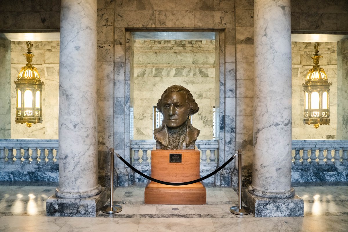 Did you know? The George Washington bust is one of the most accurate depictions of our first president. Learn more about this artifact by clicking the link in our bio. 👨‍🎨 #PresidentsDay #GeorgeWashington #CapitolCampus #OlympiaWA #PresidentsDayWeekend