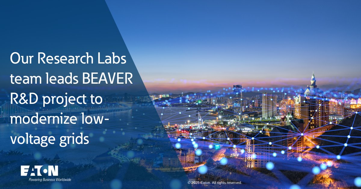 We’re excited to lead Project BEAVER—helping #utilities modernize low-voltage grids as the #EnergyTransition accelerates #WhatMatters. Learn more about this project here: eaton.works/4b2HNuW