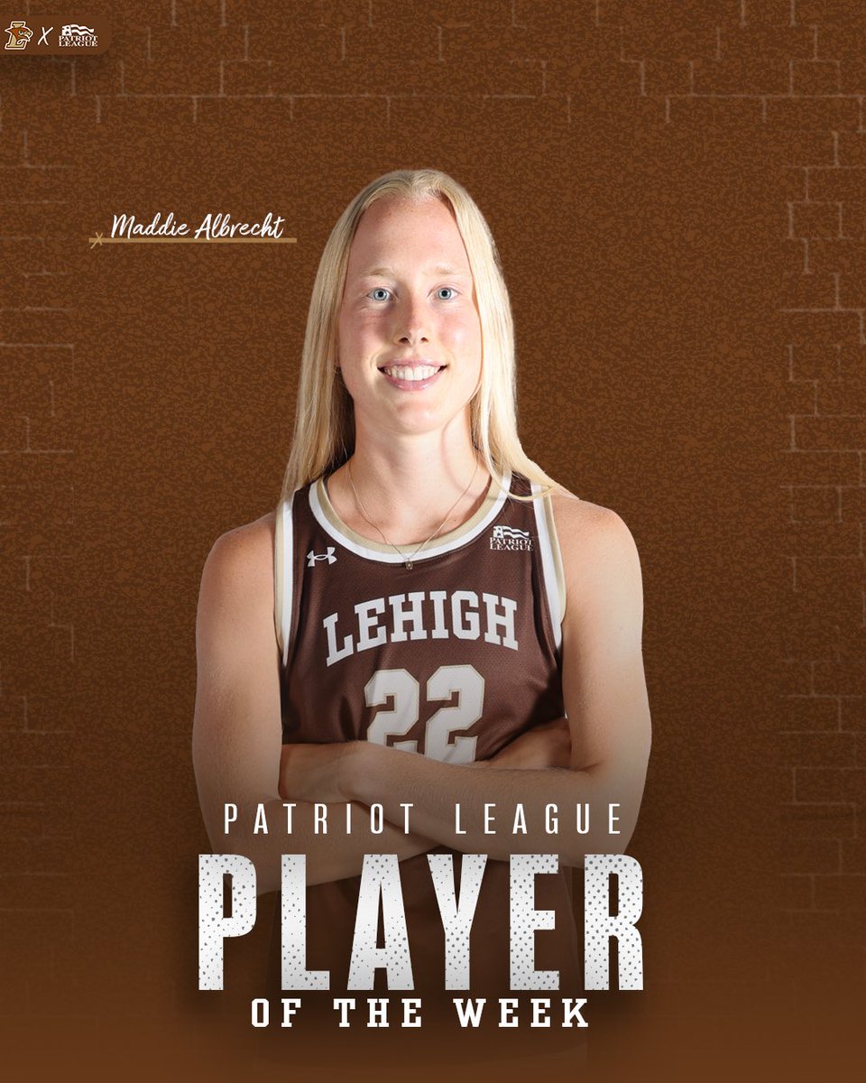 For the THIRD time this season, Maddie Albrecht has been named the <a href="/PatriotLeague/">Patriot League</a> Player of the Week

🔗: lehighsports.com/news/2025/2/17…