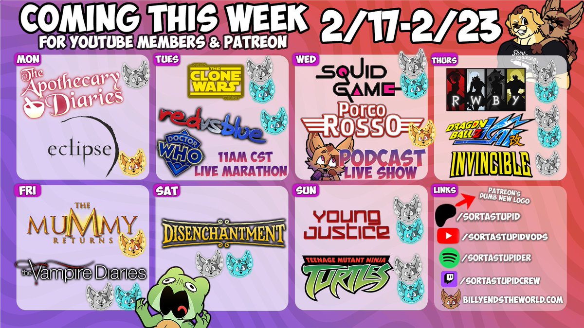 Patreon Schedule Time!