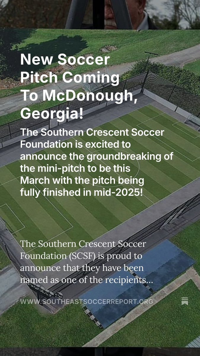 Southeast Soccer Report (@sesoccerreport) on Twitter photo The <a href="/Ga_Revolution/">Georgia Revolution FC</a> have received funding for their mini-pitch project in McDonough! Read all about it in the link below โฌ๏ธ The <a href="/Ga_Revolution/">Georgia Revolution FC</a> have received funding for their mini-pitch project in McDonough! Read all about it in the link below โฌ๏ธ