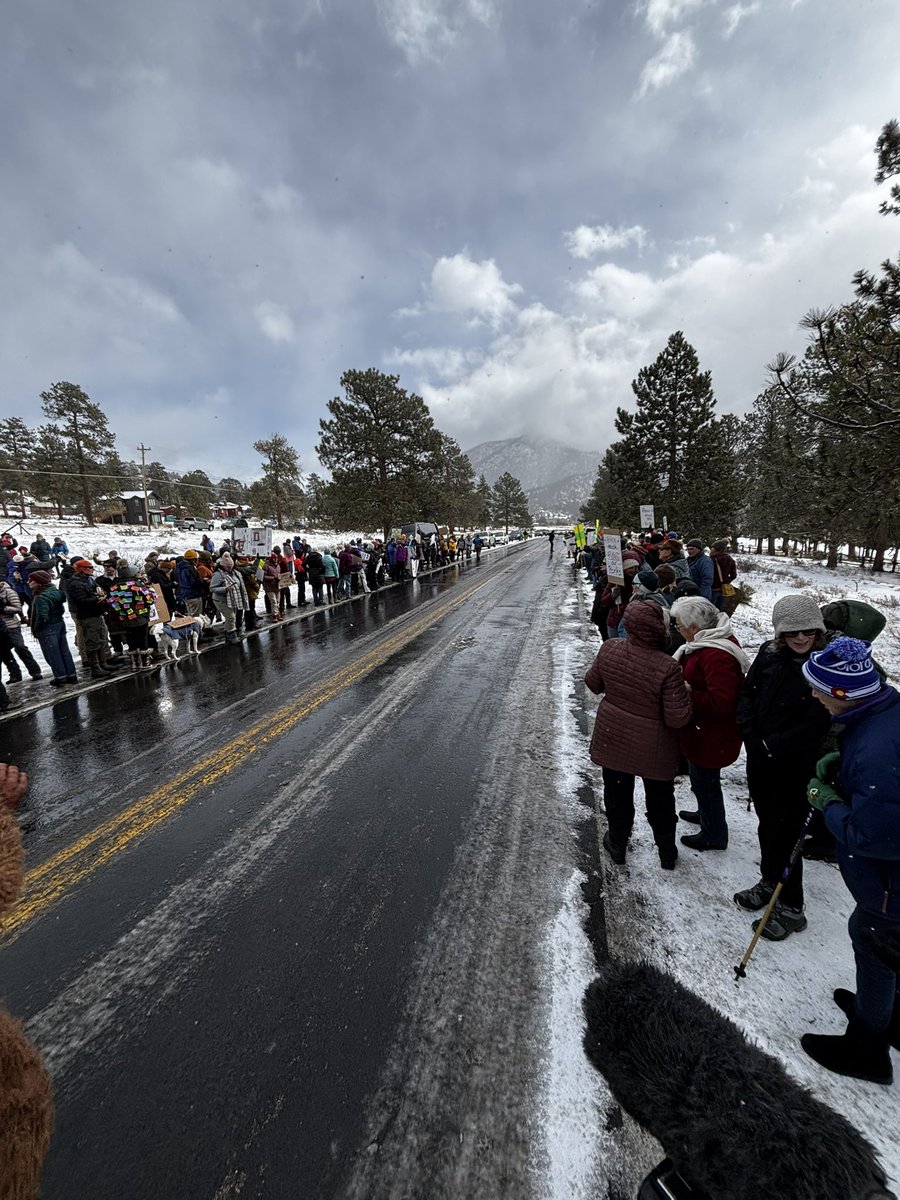 Amanda Gilbert (@agilbertreports) on Twitter photo Hundreds of people are gathered outside of Rocky Mountain National Park, protesting recent layoffs. <a href="/9NEWS/">9NEWS Denver</a> Hundreds of people are gathered outside of Rocky Mountain National Park, protesting recent layoffs. <a href="/9NEWS/">9NEWS Denver</a>