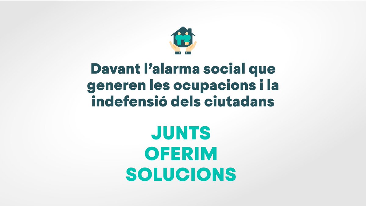 ❌ Davant el problema de les ocupacions, Junts oferim solucions!