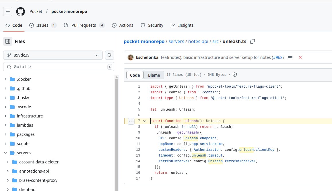 It's cool that @Pocket, a product I use daily, uses <a href="/getunleash/">Unleash</a>! And they er Open-Source too!