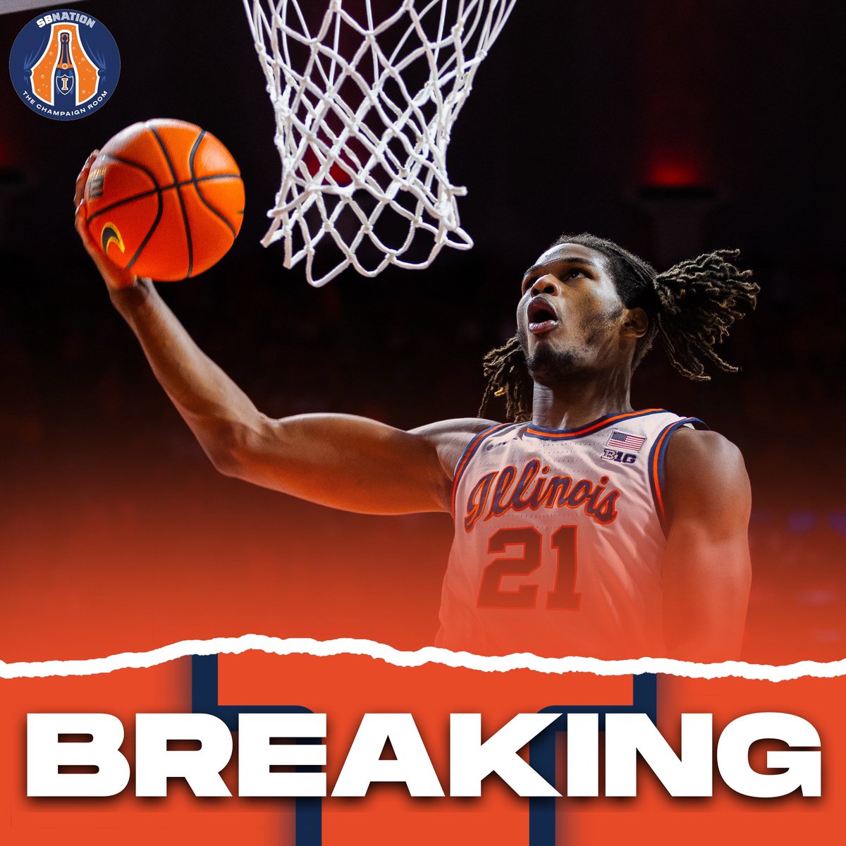 BREAKING: Per Brad Underwood, Morez Johnson, Jr. is OUT indefinitely with a broken wrist.