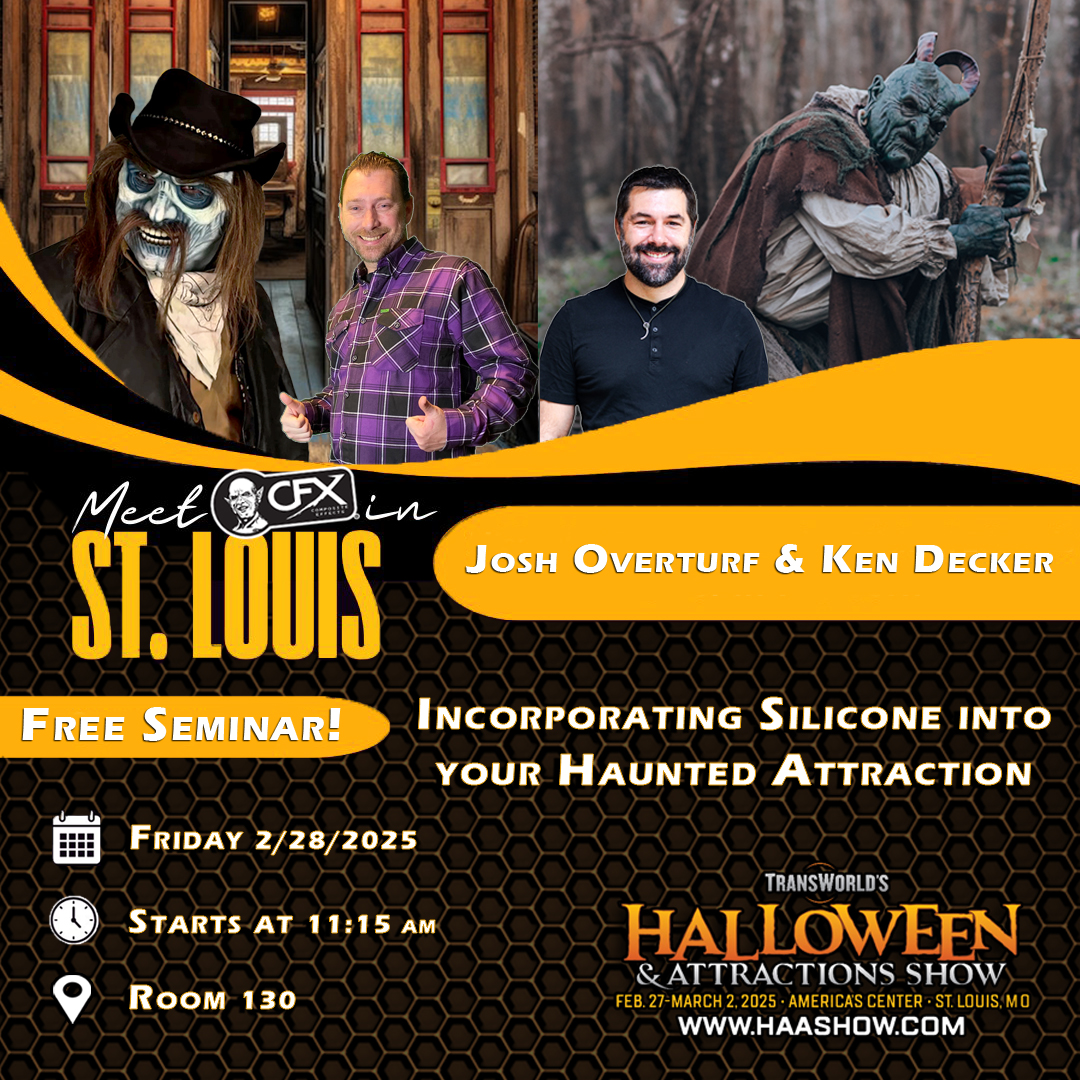 CFXunmasked's tweet photo. 🎃The Countdown is ON 🎃
We are 10 DAYS OUT from our BIGGEST show of the year - Transworld's Halloween &amp; Attractions Show in St. Louis, happening February 27th - March 2nd, 2025! 

✨ Come see us at Booth #602 ✨ https://t.co/Rjwkz6GX9n