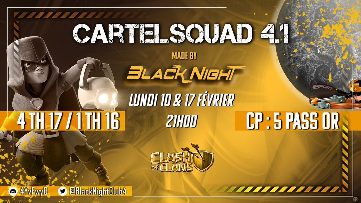 Poseidon COC (@cocposeidon) on Twitter photo Qui va remporter la cartel squad ce soir entre
<a href="/COB_Esport/">Clash of Breizh</a> <a href="/DIVINITYEVO/">DIVINITY 進化</a> LS-ESPORT <a href="/NouvelleEre_/">Nouvelle Ère</a> <a href="/BlackNightClub4/">Black Night Club</a> ou encore <a href="/MillesimeMG/">Millesime MG</a> ?
Réponse à partir de 20h55 sur <a href="/TwitchFR/">Twitch FR</a> : twitch.tv/poseidon_coc Qui va remporter la cartel squad ce soir entre
<a href="/COB_Esport/">Clash of Breizh</a> <a href="/DIVINITYEVO/">DIVINITY 進化</a> LS-ESPORT <a href="/NouvelleEre_/">Nouvelle Ère</a> <a href="/BlackNightClub4/">Black Night Club</a> ou encore <a href="/MillesimeMG/">Millesime MG</a> ?
Réponse à partir de 20h55 sur <a href="/TwitchFR/">Twitch FR</a> : twitch.tv/poseidon_coc