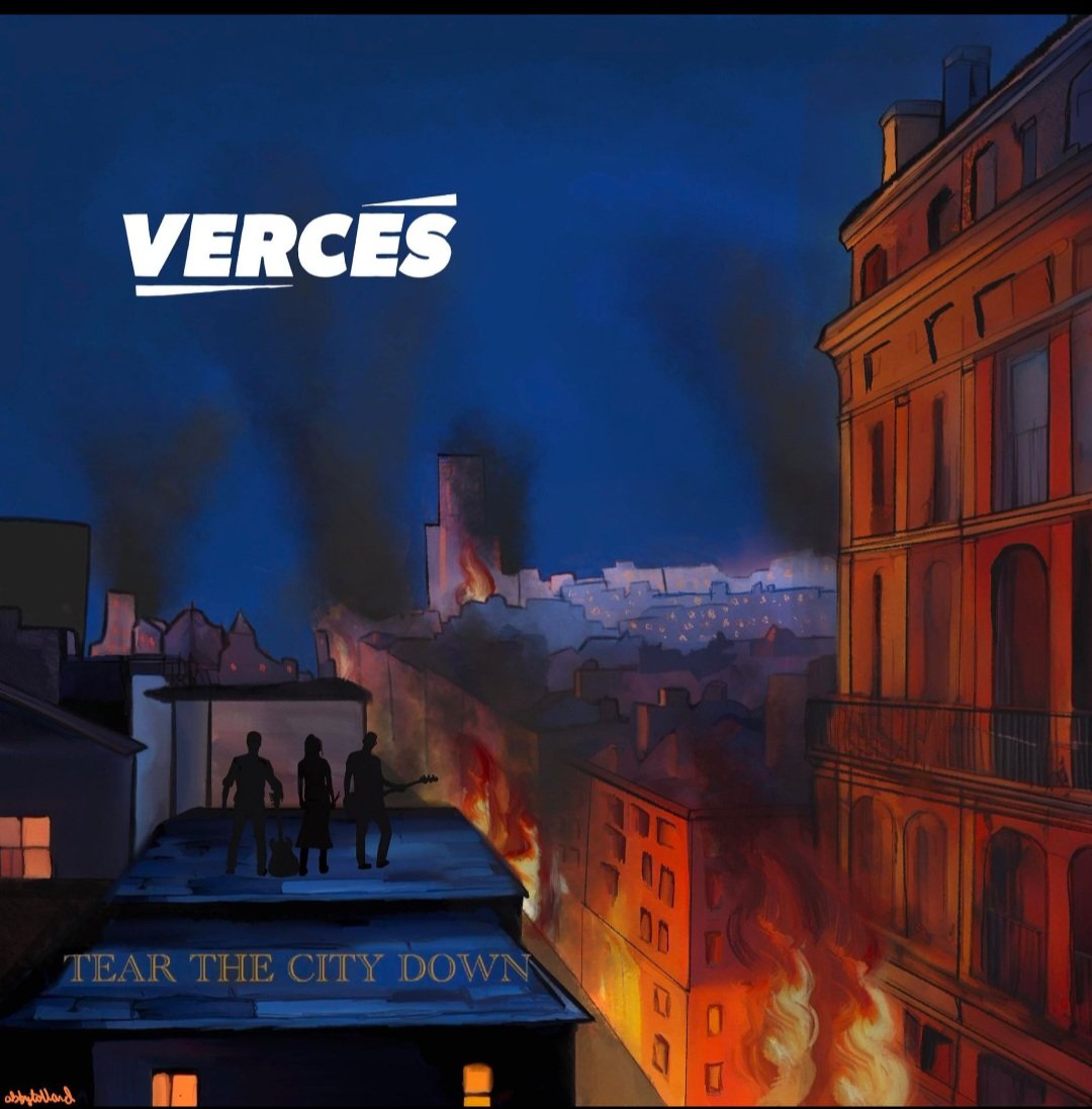 Tear the City Down is out everywhere tomorrow 🔥

We want to say a big thank you to <a href="/abbs/">Abby Wong</a>.artt for designing the single cover.

Also a reminder we are playing <a href="/kingtuts/">King Tut's Wah Wah Hut</a> on the 16th of March so you will hear the new single in all it's glory.

See you all tomorrow.

Verces