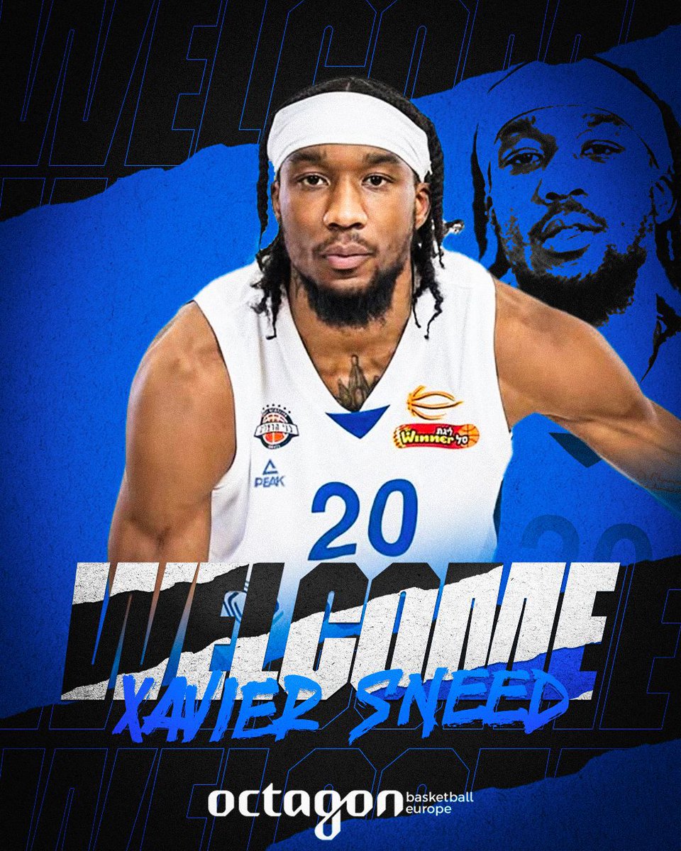 MarcoMerlinoOCT's tweet image. Excited to welcome a superb player, incredibly complete in all aspects of the game. Xavier Sneed, one of the best scorers seen in italy last season and in Israel in the current one, has joined our family! #OctagonFamily @azmiturgutOCT
