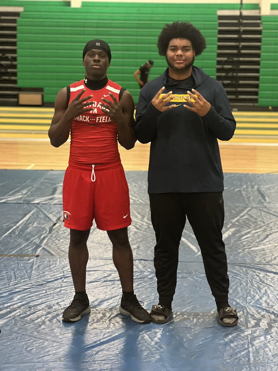 Congratulations to  Malik Brown (50-0) and Victor Afolabi (47.2.50)  as they finished 2nd and 4th in Boys Shot Put at the 5C Regional Championships.  They both will be advancing to the State Championship. <a href="/matoacahsathlet/">Matoaca Athletics</a> <a href="/MHS_Warriors_FB/">MatoacaWarriorsFB</a>  <a href="/CoachStoots/">Coach Stoots</a>  <a href="/ElizabethSBaber/">Elizabeth Baber</a>