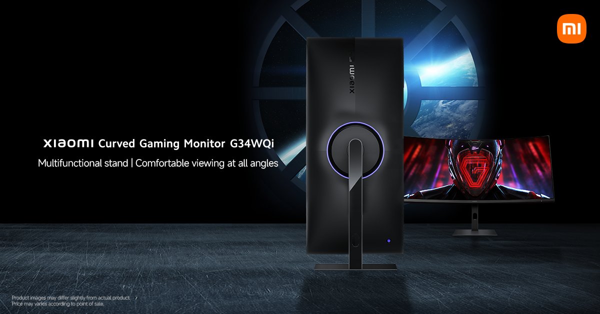 Adjust, tilt, and stay in control 😎 A total gaming experience from every angle with the Xiaomi Curved Gaming Monitor G34WQi. 🕹️

#Gaming #Monitor