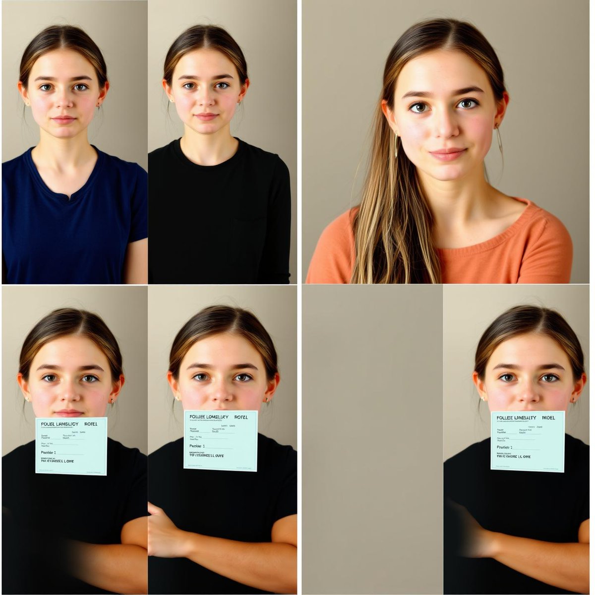 Katie1756313's tweet image. &quot;From casual to confident, exploring different vibes in these six frames! 📸✨ #SelfieSeries #MoodChanges&quot;