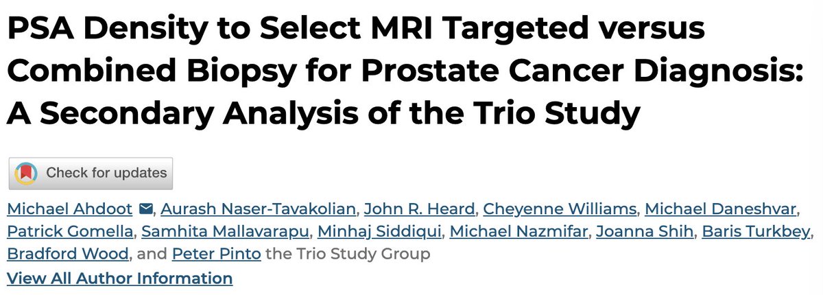 Department of Urology at Cedars-Sinai (@cs_urology) on Twitter photo ⁉️Do you need to do systematic prostate biopsy when PSAD is ≥0.2
👉A new publication in <a href="/JUrology/">Journal of Urology</a> lead by <a href="/MichaelAhdootMD/">Michael Ahdoot MD</a> shows as PSAD 📈 the yield of systematic biopsy 📉
🔗shorturl.at/NucTL
<a href="/urotoday/">UroToday.com</a> <a href="/PCFnews/">Prostate Cancer Foundation</a> <a href="/PCF_Science/">PCF Science</a> ⁉️Do you need to do systematic prostate biopsy when PSAD is ≥0.2
👉A new publication in <a href="/JUrology/">Journal of Urology</a> lead by <a href="/MichaelAhdootMD/">Michael Ahdoot MD</a> shows as PSAD 📈 the yield of systematic biopsy 📉
🔗shorturl.at/NucTL
<a href="/urotoday/">UroToday.com</a> <a href="/PCFnews/">Prostate Cancer Foundation</a> <a href="/PCF_Science/">PCF Science</a>
