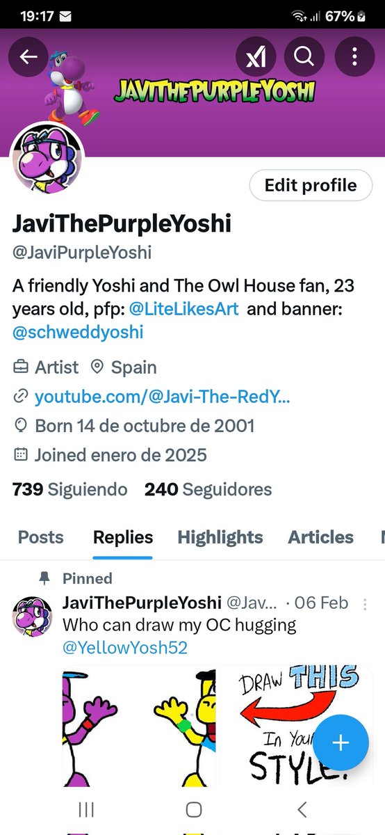 JaviPurpleYoshi's tweet photo. 10 more followers for 250 followers aka the first quarter mark https://t.co/CdGsG2Ft7b