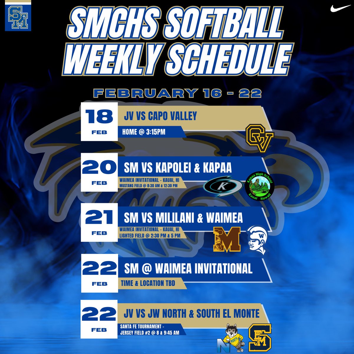 SMCHS Softball tweet media