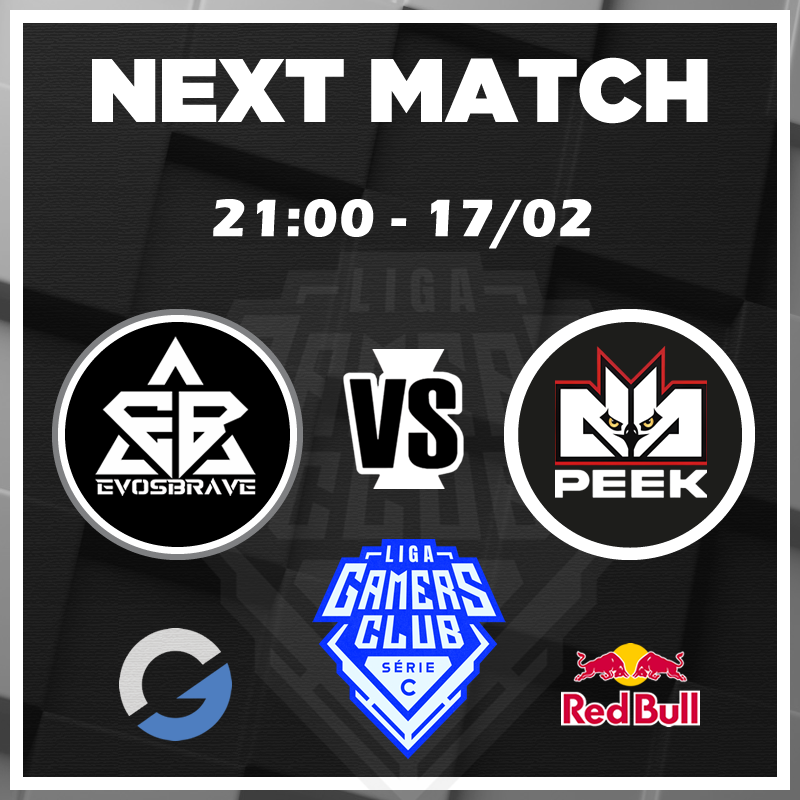 evosbrave's tweet photo. PRÓXIMO JOGO!

Série C - Gamers Club

VERSUS: DB PEEK @DBPeekEsports 

Esse campeonato é organizado pela @GamersClubCS  @GamersClub e conta com o apoio de @RedBullBR 

#evosbrave #goevos #gamersclub #cs2 https://t.co/0lTbtdygip