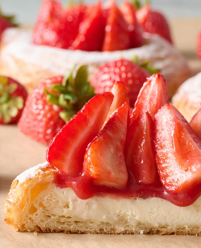 You asked for it, and we delivered! 🍓✨ Our Strawberry Cheese Croissant is back and ready to steal the spotlight! 🌟 
#PortosBakery