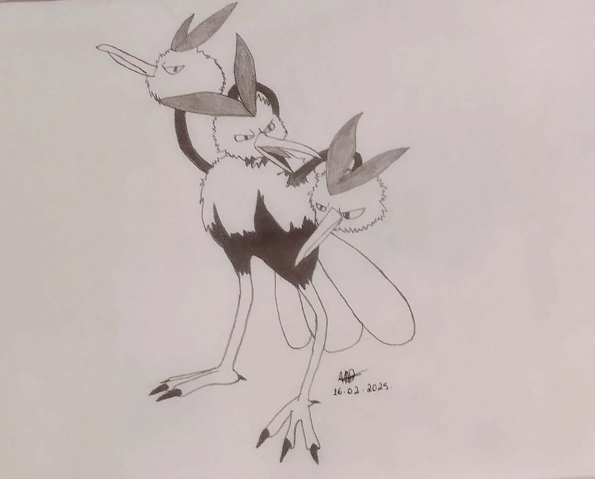 yuka_ofc's tweet image. Dedico esse desenho a você @jetixlol 🩷💐

#dodrio #Pokemon #PokemonUNITE #art