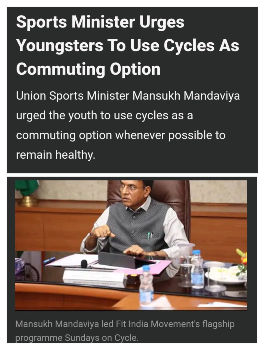 Dalip Singh Sabharwal - Bicycle Mayor of Delhi (@dalipsabharwal) on Twitter photo We are grateful to MYAS Sh. <a href="/mansukhmandviya/">Dr Mansukh Mandaviya</a> for promoting #cycletocommute initiative and making it a national discussion. We often receive little attention when we advocate #cycletowork but similar appeal from a Union Minister tends to resonate more powerfully with the citizens. We are grateful to MYAS Sh. <a href="/mansukhmandviya/">Dr Mansukh Mandaviya</a> for promoting #cycletocommute initiative and making it a national discussion. We often receive little attention when we advocate #cycletowork but similar appeal from a Union Minister tends to resonate more powerfully with the citizens.