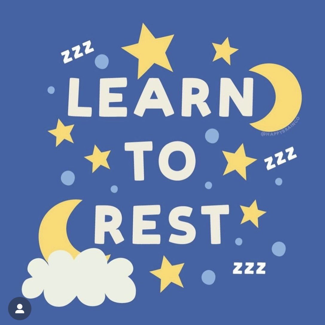 Learn to rest, especially on the busy days 

Image: instagram.com/happybrainco