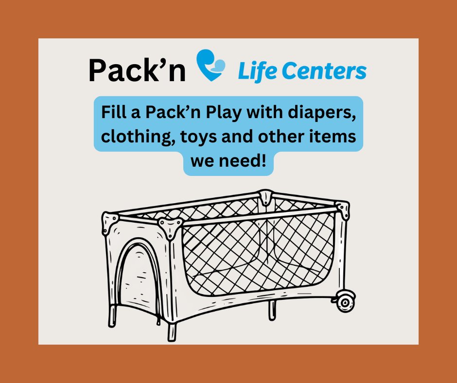 lifecenters's tweet photo. Get your church or workplace involved with Life Centers! We'll provide the Pack'n Play &amp; signage which will indicate the items we currently need. We'll collect everything to be distributed to mothers in need. For more info, please email Brian Current at bcurrent@lifecenters.com. https://t.co/ecRsBwevN5