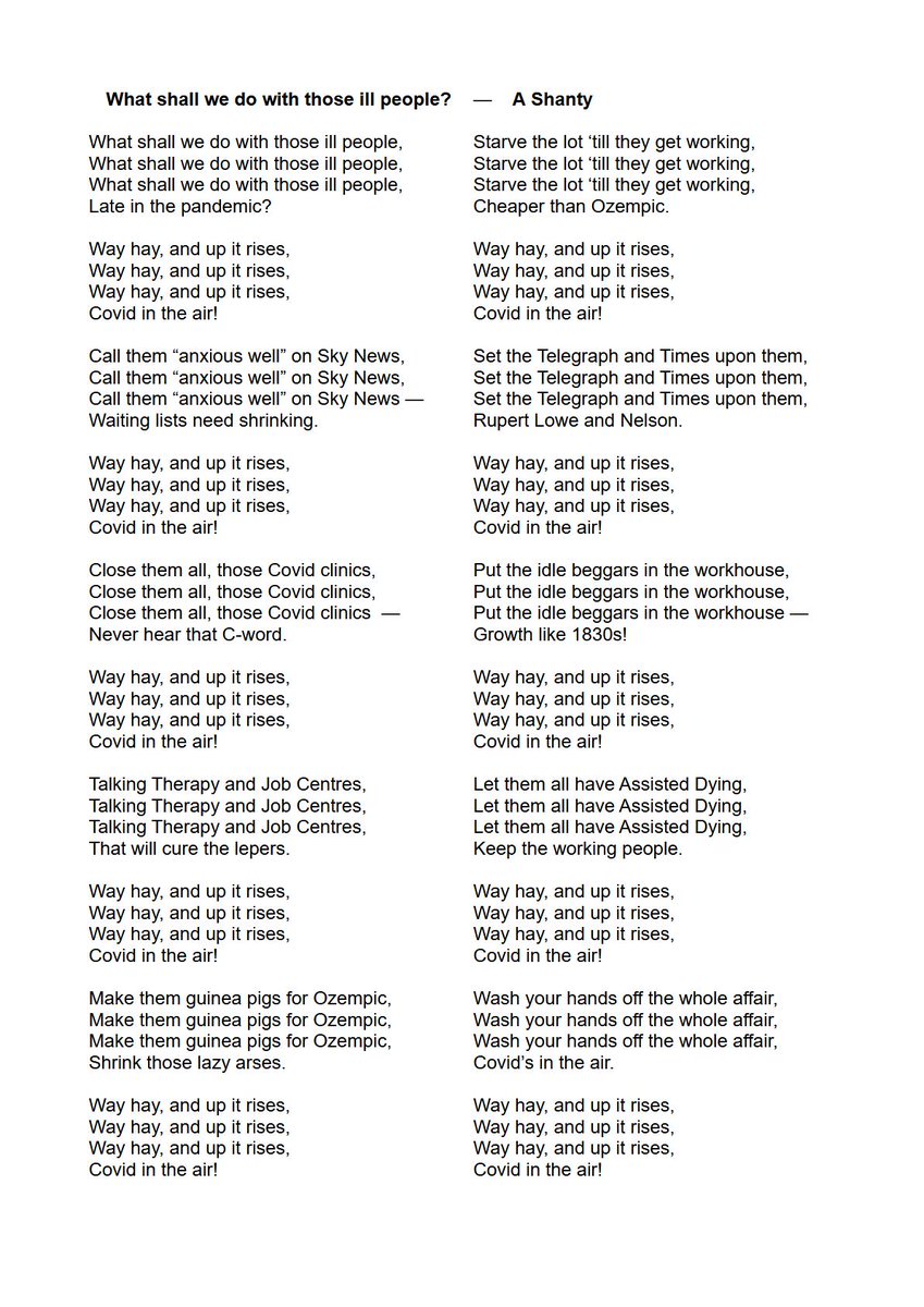 What Shall We Do With Those Ill People?
A #CovidIsAirborne Shanty (UK, 2025)