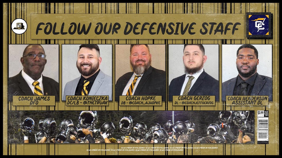 Ferrum Football (@ferrumfootball) on Twitter photo As we start on #TheJourney we wanted to introduce our Coaching Staff!
Follow Our Staff Below:
<a href="/coach_ksherman/">Kevin Sherman</a> - HC/QB
<a href="/_Coach_Clark/">Cameron Clark</a> - OC/OL
<a href="/thetruAK/">Coach AK</a> - DC/LB
<a href="/coach_J_Santi/">Jesse Santiago</a> - RC/WR
<a href="/Coach_lrob/">Lawrence Robinson</a> - RB/TE
<a href="/Coach_AjHopke/">Aj Hopke</a> - DB
<a href="/CoachJeffGerzog/">Jeff Gerzog</a> - DL
#BAM
#PROCESS
#SDTW As we start on #TheJourney we wanted to introduce our Coaching Staff!
Follow Our Staff Below:
<a href="/coach_ksherman/">Kevin Sherman</a> - HC/QB
<a href="/_Coach_Clark/">Cameron Clark</a> - OC/OL
<a href="/thetruAK/">Coach AK</a> - DC/LB
<a href="/coach_J_Santi/">Jesse Santiago</a> - RC/WR
<a href="/Coach_lrob/">Lawrence Robinson</a> - RB/TE
<a href="/Coach_AjHopke/">Aj Hopke</a> - DB
<a href="/CoachJeffGerzog/">Jeff Gerzog</a> - DL
#BAM
#PROCESS
#SDTW