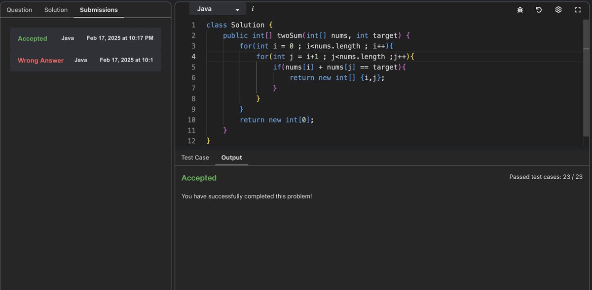 YuvrajS32364292's tweet image. 🌟 Day 2/100
Made steady progress with the Neetcode Blind 150 today.
Focused on strengthening key concepts and feeling good about the journey so far.
Looking forward to tomorrow. #100DaysOfCode #NeetcodeBlind150 #CodingJourney