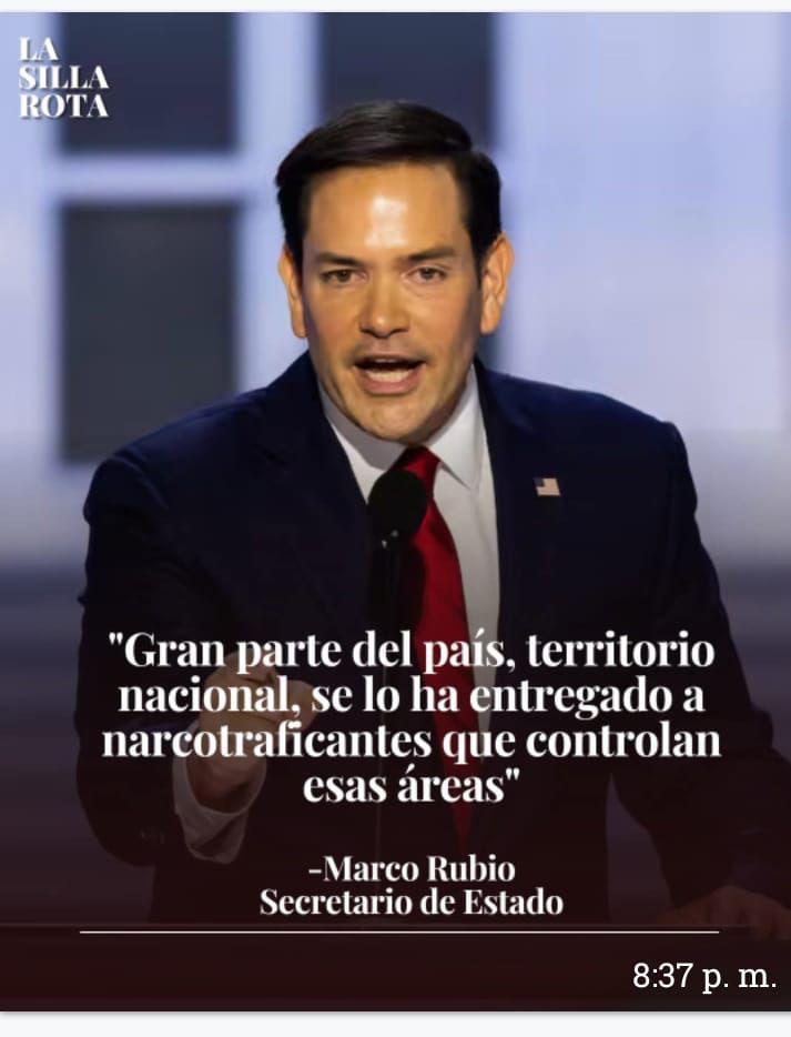 🚨 EE.UU. ya no se anda con rodeos.

Se habla de una “alianza intolerable” entre el gobierno de México y el crimen organizado.

¿Seguiremos permitiendo esto? Las familias mexicanas no merecen un país secuestrado.

#PrimeroLasFamilias