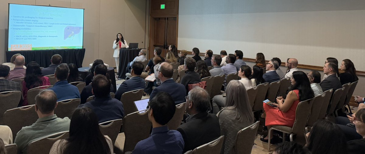Fatima Al-Khafaji, MD (@fatima__khafaji) on Twitter photo An outstanding presentation on *'Cholangiocarcinoma: Recent Updates in Classification and Risk Stratification'* by <a href="/hinatanmay/">Hina Arif</a> at #SAR25. The session drew overwhelming attendance, with a full house and standing room. A truly insightful discussion! @UAZMedImaging <a href="/UofAZRads/">University of Arizona Radiology Residencies</a> An outstanding presentation on *'Cholangiocarcinoma: Recent Updates in Classification and Risk Stratification'* by <a href="/hinatanmay/">Hina Arif</a> at #SAR25. The session drew overwhelming attendance, with a full house and standing room. A truly insightful discussion! @UAZMedImaging <a href="/UofAZRads/">University of Arizona Radiology Residencies</a>