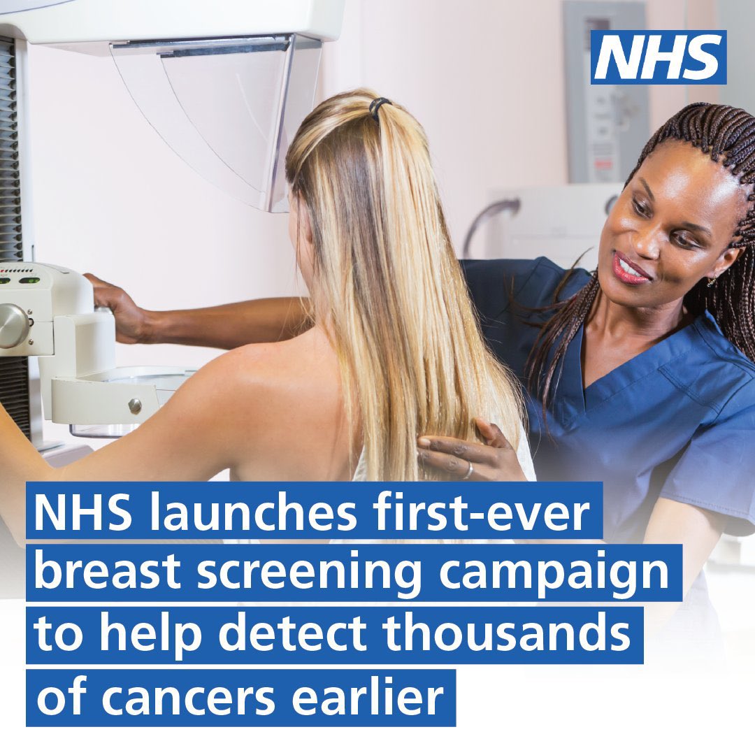 Dr Mahendra G Patel OBE 🕉 (@drmahendrapatel) on Twitter photo Regular BREAST SCREENING is one of best ways to spot a CANCER that’s too small to feel or see yourself.
FIRST ever @NHuk breast screening campaign encourages anyone over 50 registered with GP as female to attend their breast screening appointment when invited <a href="/DHSCgovuk/">Department of Health and Social Care</a> <a href="/TheCfRE/">The Centre for Research Equity</a> Regular BREAST SCREENING is one of best ways to spot a CANCER that’s too small to feel or see yourself.
FIRST ever @NHuk breast screening campaign encourages anyone over 50 registered with GP as female to attend their breast screening appointment when invited <a href="/DHSCgovuk/">Department of Health and Social Care</a> <a href="/TheCfRE/">The Centre for Research Equity</a>