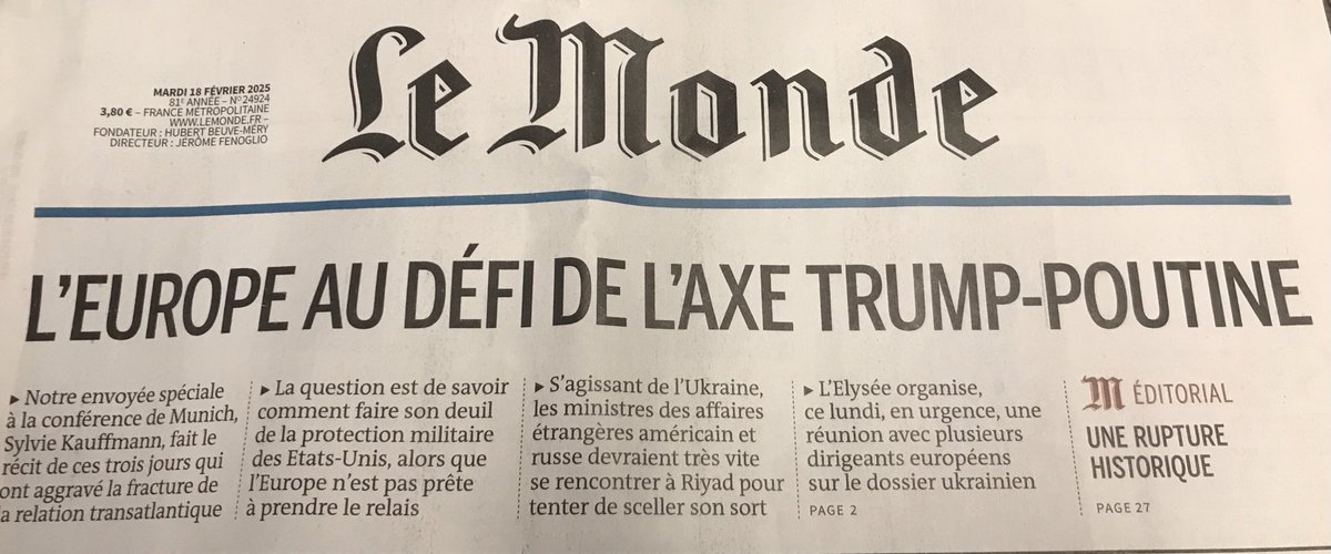 The ‘Trump-Putin Axis’ smells like the Nazi-Soviet Pact of August 1939. Won’t end well, as bandits always fall out…