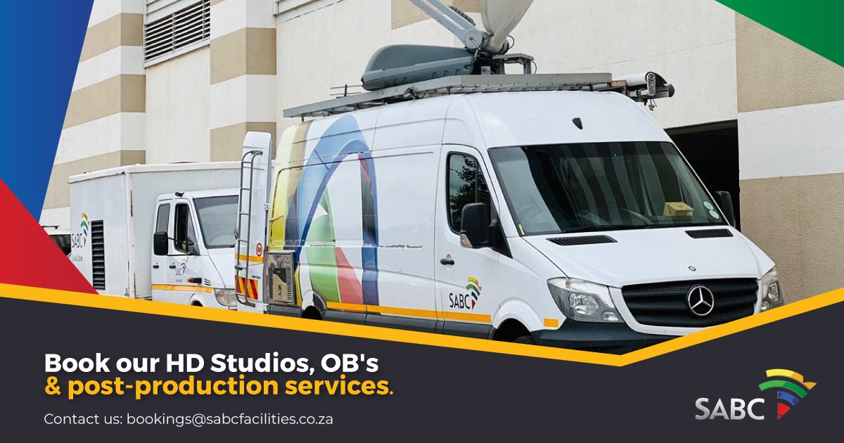 MsMadubandlela's tweet image. SABC provides comprehensive media production solutions, including:   

HD studios,
outside broadcasts,
and post-production services. 

Book your next production with us at bookings@sabcfacilities.co.za. #SABCTechnology #MediaInnovation