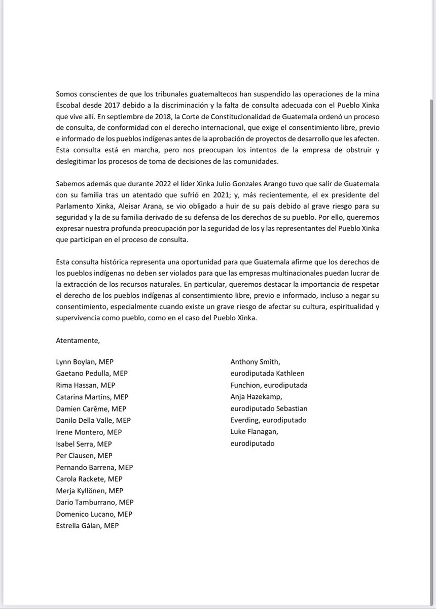 Olof Skoog, Representante Especial de la Unión Europea para los DDDHH, está en #Guatemala para tratar diversos temas, incluidos los DDHH de pueblos indígenas. El Parlamento Europeo le han pedido a <a href="/BArevalodeLeon/">Bernardo Arévalo</a> abogar por el derechos del pueblo Xinca defender sus territorios