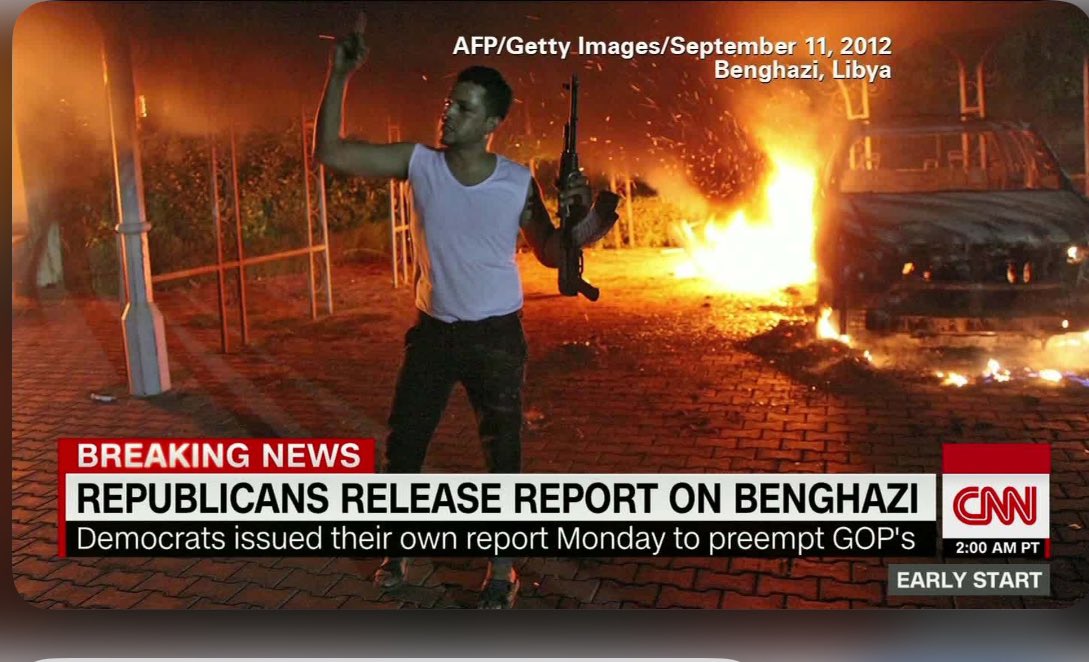 2001年9月11日、2-1-7の順番でビルが倒壊した。11年後、2012年9月11日に悪名高いベンガジ攻撃が発生した。政府は地元の2月17日殉教者旅団(通称「17-Feb」)を招集した。
9/11は「新真珠湾攻撃」と呼ばれた(12月7日