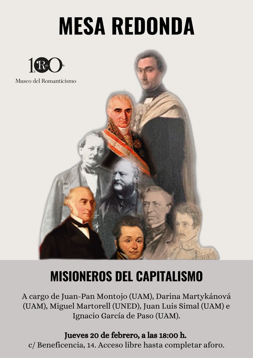 📖historias del capitalismo en el s.XIX, de China a Guatemala, de Argentina a Angola, del Libano otomano a las Filipinas...

Os esperamos este jueves en el Museo del Romanticismo con Juan Pan-Montojo, Darina Martykánová, Miguel Martorell, Juan Luis Simal e Ignacio García de Paso
