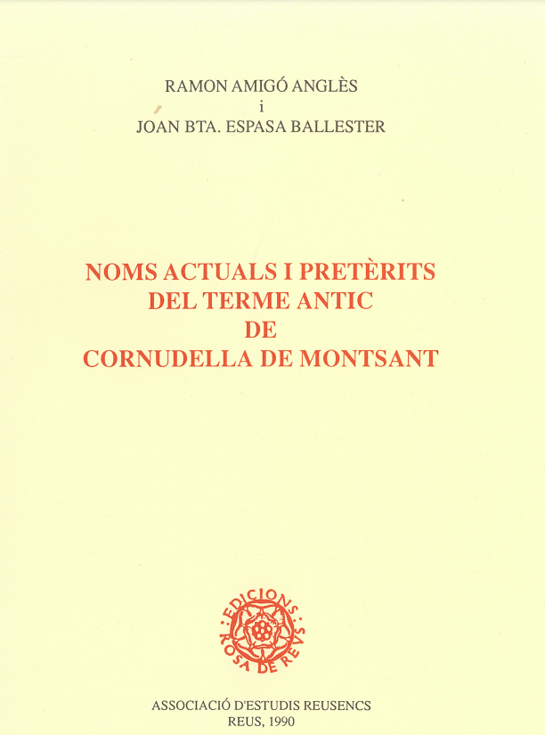 Coneixeu la toponímia de Cornudella de Montsant? L'Associació d'Estudis Reusencs ha digitalitzat i posat a l'abast de tothom aquesta obra de Ramon Amigó i Joan B. Espasa, publicada el 1990. Consulteu-la aquí:
aestudisreusencs.centrelectura.cat/info/llibres/A…