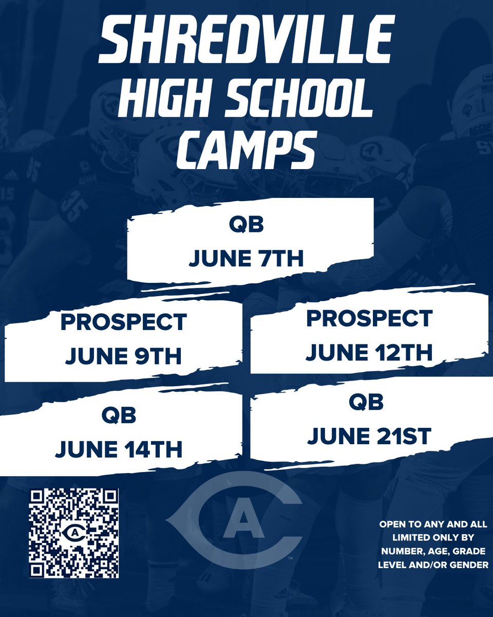 UC Davis Football Prospect Camp Dates 👇👇
Register with the QR Code or link below
ucdavisfootballcamps.totalcamps.com/shop/EVENT