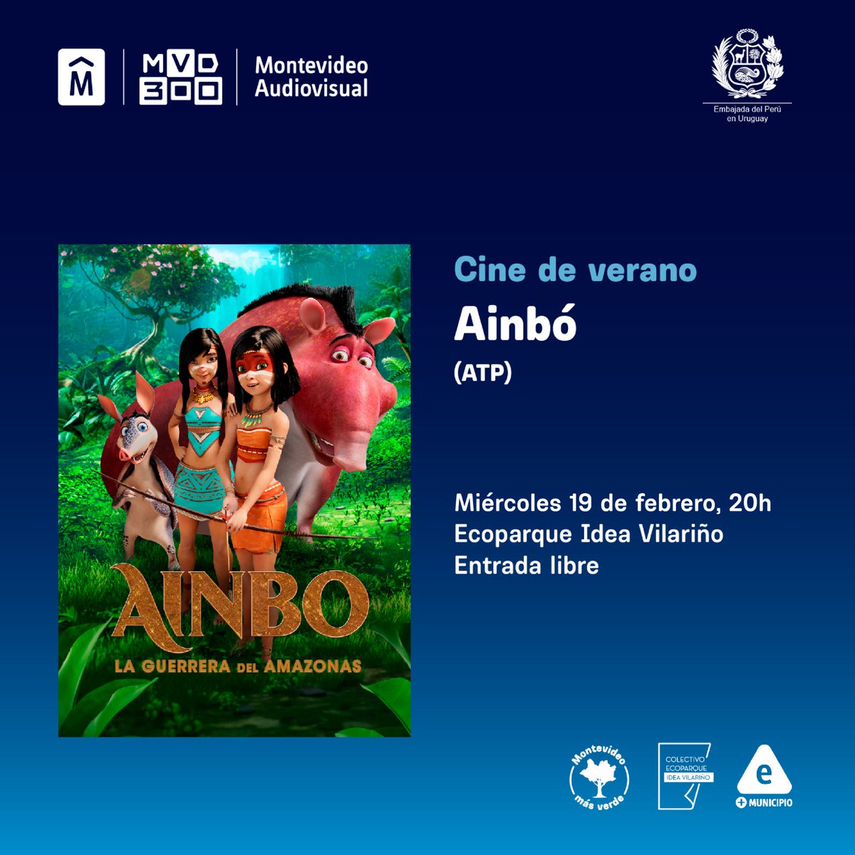🎬 Cine de verano 🎥

Esta semana seguimos con películas animadas al aire libre. 🌃

🕒 20 hs
🎫 Entrada libre 🎫