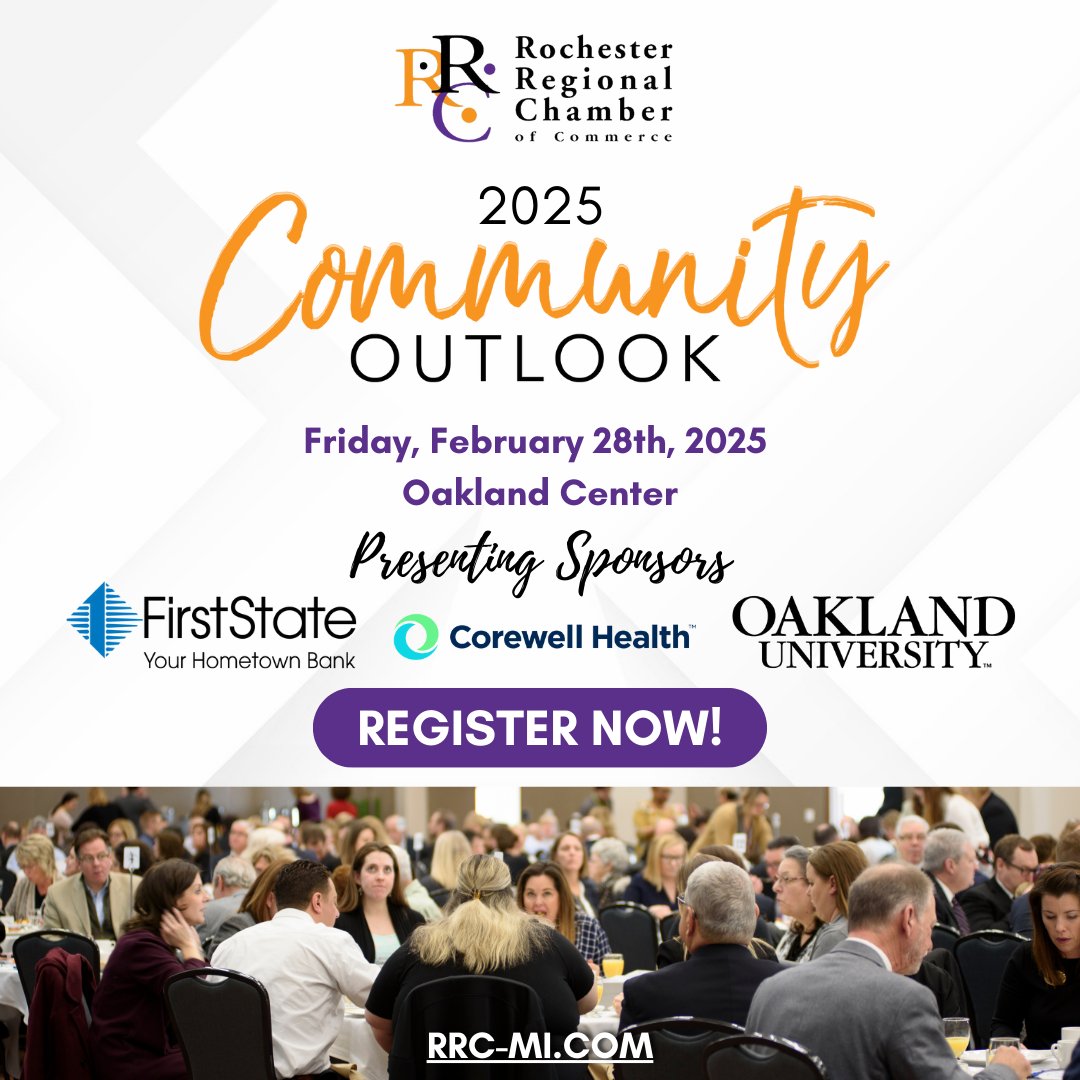 LAST CALL📢 to get your tickets for the 2025 Community Outlook Breakfast!

Join the RRC on Friday, February 28th! This event brings together our many communities to share news from key leaders!

RSVP: rrc-mi.com/community-outl…

#rrcbacksbiz #community #biz #leaders #localnews #news